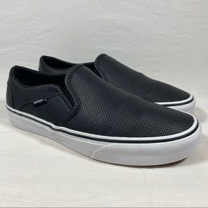 Vans Women's ASHER Per Leather Shoes Size 8